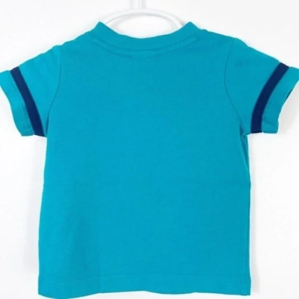 I’m WILD but Cute Fox Baby Tee Short Sleeve Size 6-12M Teal & Blue